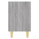 vidaXL 2 db szürke-sonoma színű éjjeliszekrény fa lábakkal 40x30x50 cm