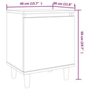 vidaXL 2 db barna tölgy színű éjjeliszekrény fa lábakkal 40x30x50 cm