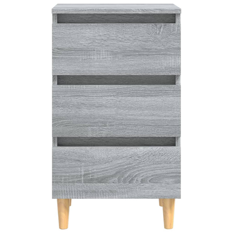 vidaXL 2 db szürke sonoma színű éjjeliszekrény falábakkal 40x35x69 cm
