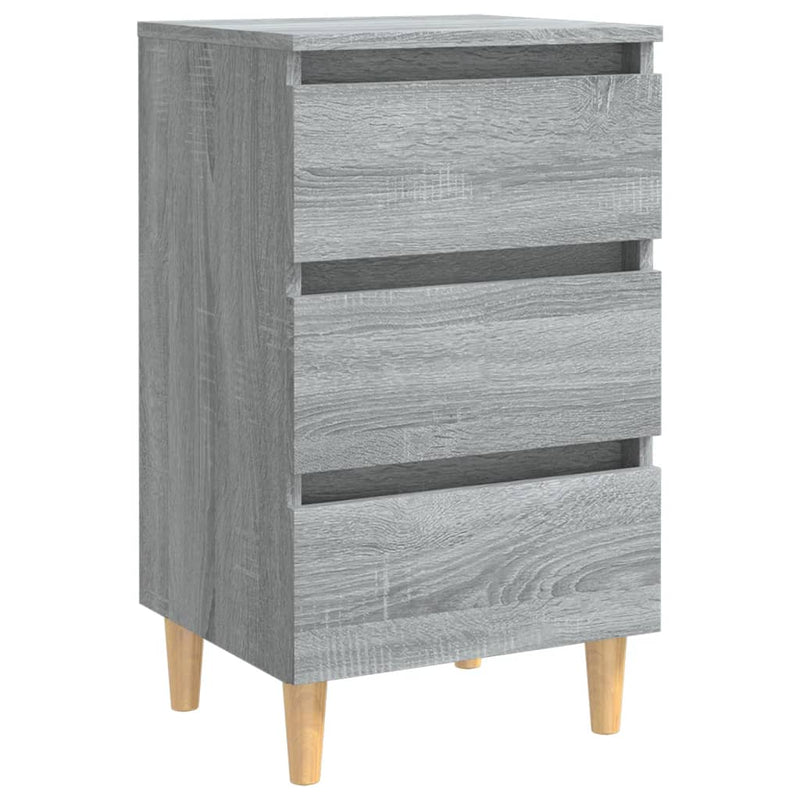 vidaXL 2 db szürke sonoma színű éjjeliszekrény falábakkal 40x35x69 cm