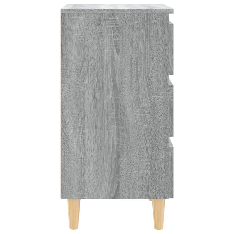 vidaXL 2 db szürke sonoma színű éjjeliszekrény falábakkal 40x35x69 cm