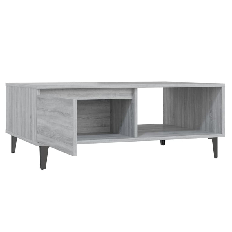 vidaXL szürke sonoma szerelt fa dohányzóasztal 90 x 60 x 35 cm