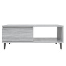 vidaXL szürke sonoma szerelt fa dohányzóasztal 90 x 60 x 35 cm