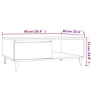 vidaXL szürke sonoma szerelt fa dohányzóasztal 90 x 60 x 35 cm