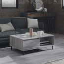 vidaXL szürke sonoma szerelt fa dohányzóasztal 90 x 60 x 35 cm