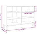 vidaXL barna tölgyszínű szerelt fa tálalószekrény 103,5 x 35 x 70 cm