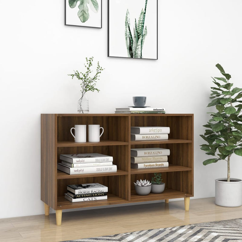 vidaXL barna tölgyszínű szerelt fa tálalószekrény 103,5 x 35 x 70 cm
