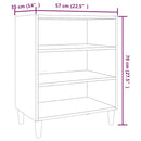 vidaXL füstös tölgy színű szerelt fa tálalószekrény 57 x 35 x 70 cm