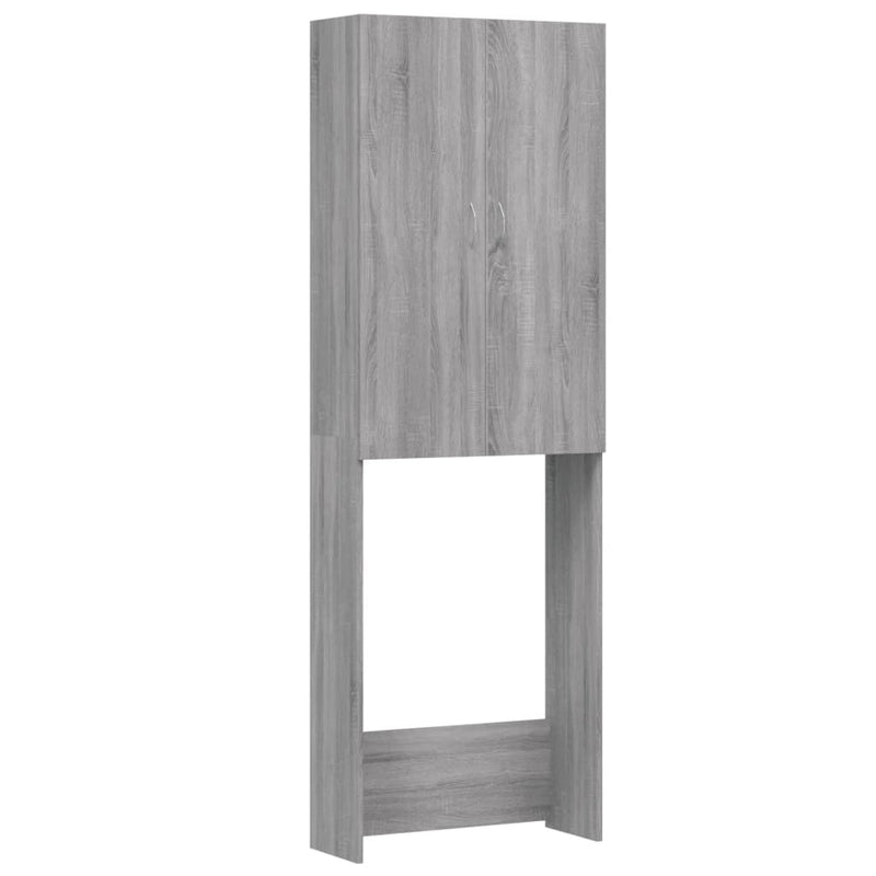 vidaXL szürke sonoma színű mosógépszekrény 64 x 25,5 x 190 cm