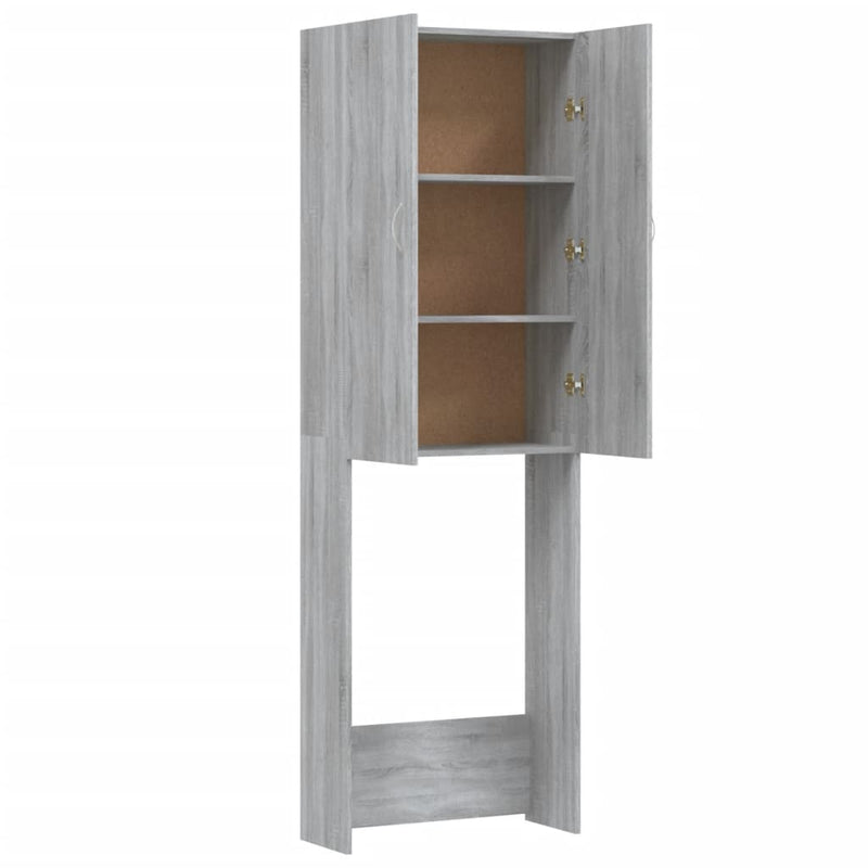 vidaXL szürke sonoma színű mosógépszekrény 64 x 25,5 x 190 cm
