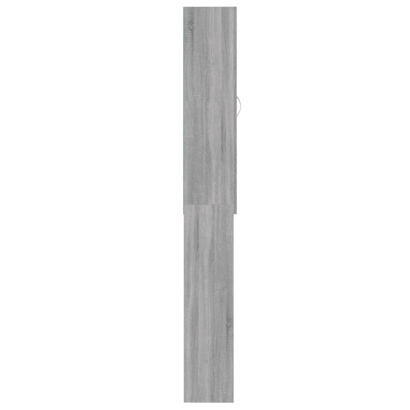vidaXL szürke sonoma színű mosógépszekrény 64 x 25,5 x 190 cm