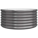 vidaXL antracitszürke horganyzott acél kerti ültetőláda 80 x 80 x 36 cm