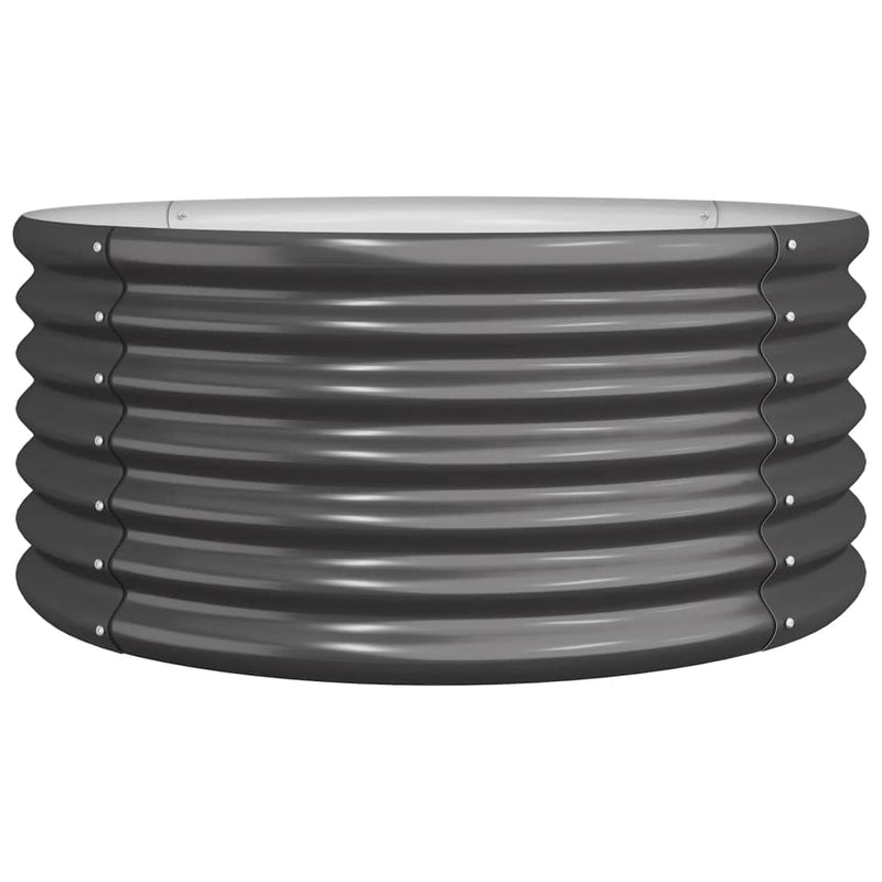 vidaXL antracitszürke horganyzott acél kerti ültetőláda 80 x 80 x 36 cm