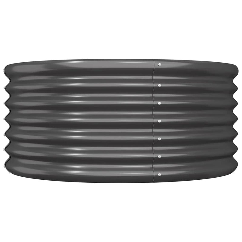 vidaXL antracitszürke horganyzott acél kerti ültetőláda 80 x 80 x 36 cm