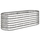 vidaXL ezüstszínű horganyzott acél kerti magaságyás 114x40x36 cm