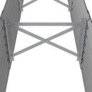 vidaXL szürke porszórt acél kerti magaságyás 224x40x36 cm