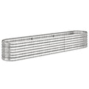 vidaXL ezüstszínű horganyzott acél kerti magaságyás 224x40x36 cm