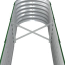 vidaXL zöld horganyzott acél kerti magaságyás 332x40x36 cm