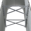 vidaXL szürke porszórt acél kerti magaságyás 114x40x68 cm