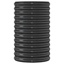 vidaXL antracitszürke porszórt acél kerti magaságyás 114x40x68 cm