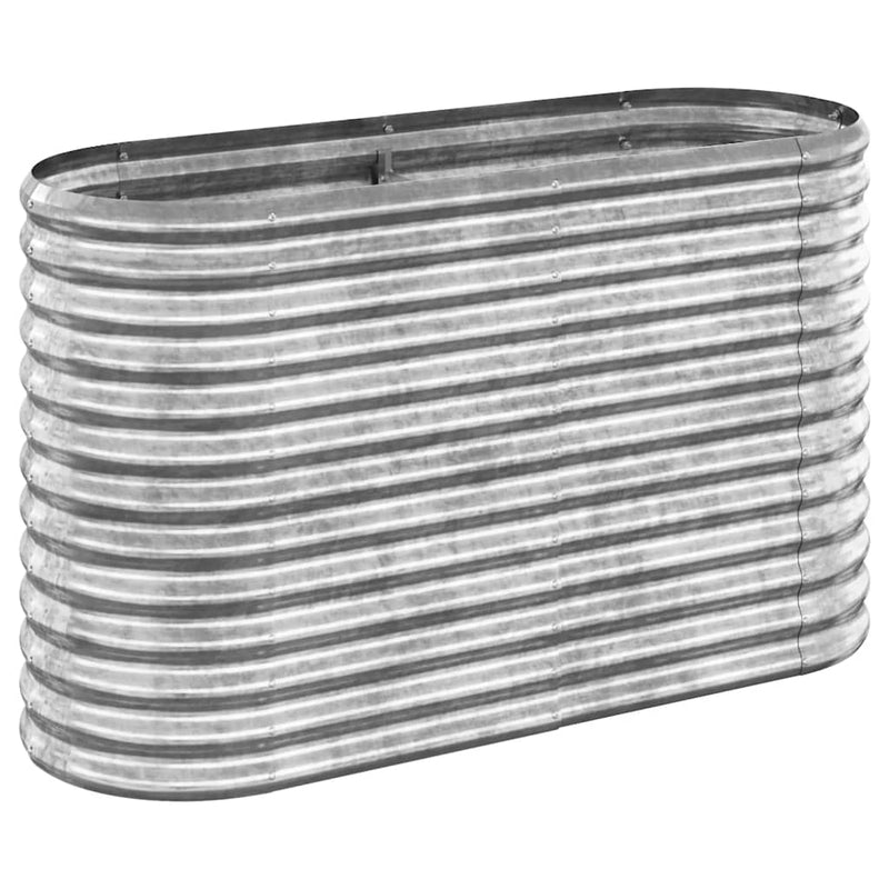 vidaXL ezüstszínű horganyzott acél kerti magaságyás 114x40x68 cm