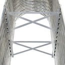 vidaXL ezüstszínű horganyzott acél kerti magaságyás 114x40x68 cm