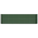 vidaXL zöld porszórt acél kerti magaságyás 260x40x68 cm