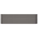 vidaXL szürke porszórt acél kerti magaságyás 260x40x68 cm