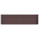 vidaXL barna porszórt acél kerti magaságyás 260x40x68 cm