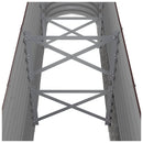 vidaXL barna porszórt acél kerti magaságyás 260x40x68 cm