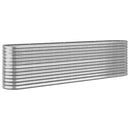 vidaXL ezüstszínű horganyzott acél kerti magaságyás 260x40x68 cm