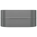 vidaXL szürke horganyzott acél kerti magaságyás 152x80x68 cm