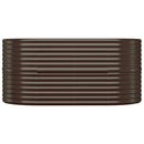 vidaXL barna horganyzott acél kerti magaságyás 152x80x68 cm