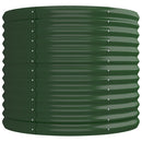 vidaXL zöld porszórt acél kerti magaságyás 224x80x68 cm