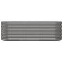 vidaXL szürke horganyzott acél kerti magaságyás 224x80x68 cm