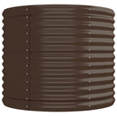 vidaXL barna porszórt acél kerti magaságyás 224x80x68 cm