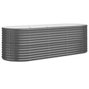 vidaXL antracitszürke horganyzott acél kerti magaságyás 224x80x68 cm