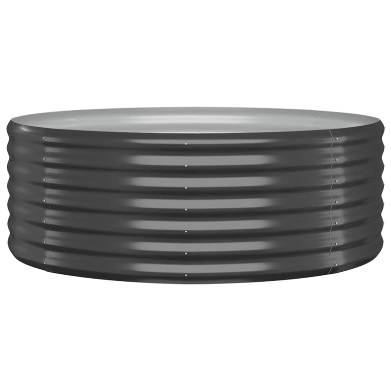 vidaXL antracitszürke horganyzott acél kerti magaságyás 100x100x36 cm