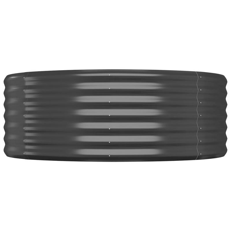 vidaXL antracitszürke horganyzott acél kerti magaságyás 100x100x36 cm