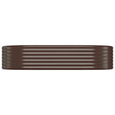 vidaXL barna horganyzott acél kerti magaságyás 175x100x36 cm