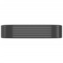 vidaXL antracitszürke porszórt acél kerti magaságyás 175x100x36 cm