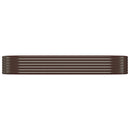 vidaXL barna horganyzott acél kerti magaságyás 249x100x36 cm