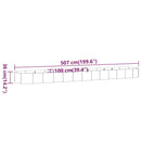 vidaXL zöld horganyzott acél kerti magaságyás 507x100x36 cm