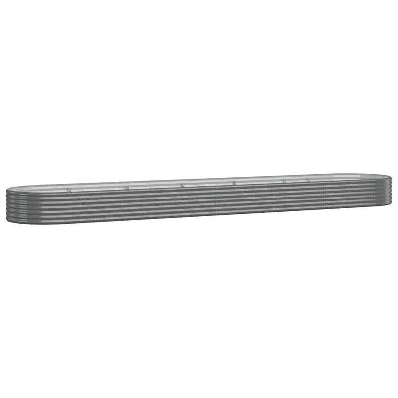 vidaXL szürke horganyzott acél kerti magaságyás 507x100x36 cm