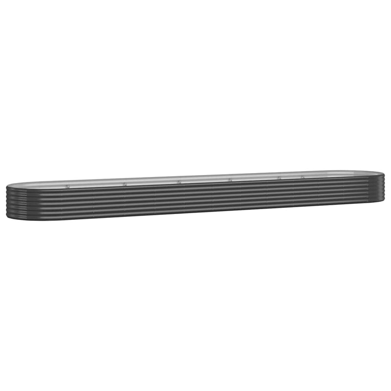 vidaXL antracitszürke horganyzott acél kerti magaságyás 507x100x36 cm