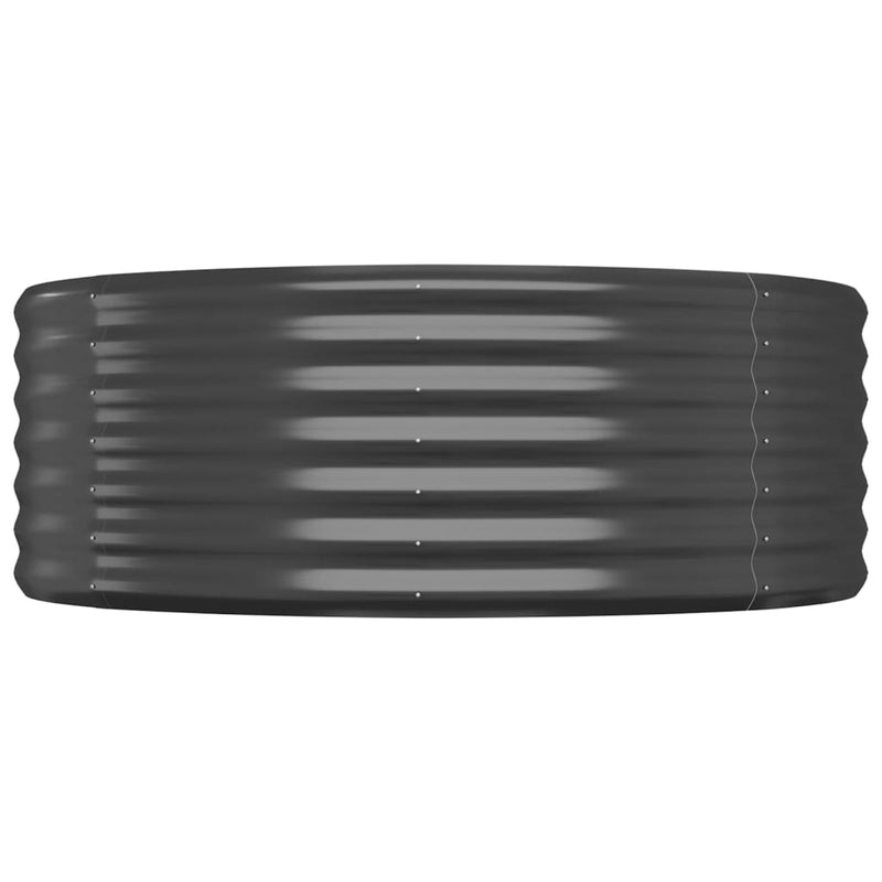 vidaXL antracitszürke horganyzott acél kerti magaságyás 507x100x36 cm