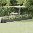 vidaXL antracitszürke horganyzott acél kerti magaságyás 544x100x36 cm