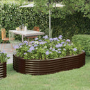 vidaXL barna horganyzott acél kerti magaságyás 214x140x36 cm