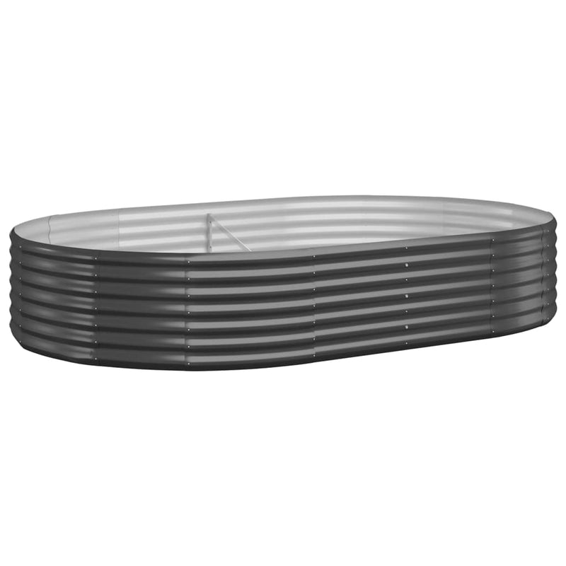 vidaXL antracitszürke horganyzott acél kerti magaságyás 214x140x36 cm