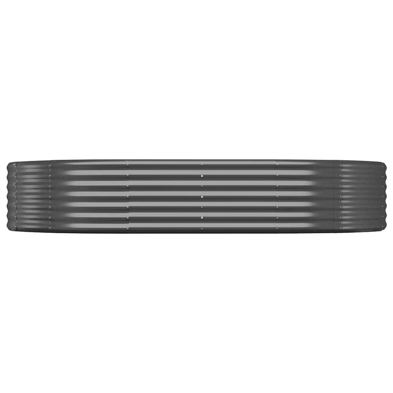 vidaXL antracitszürke horganyzott acél kerti magaságyás 214x140x36 cm